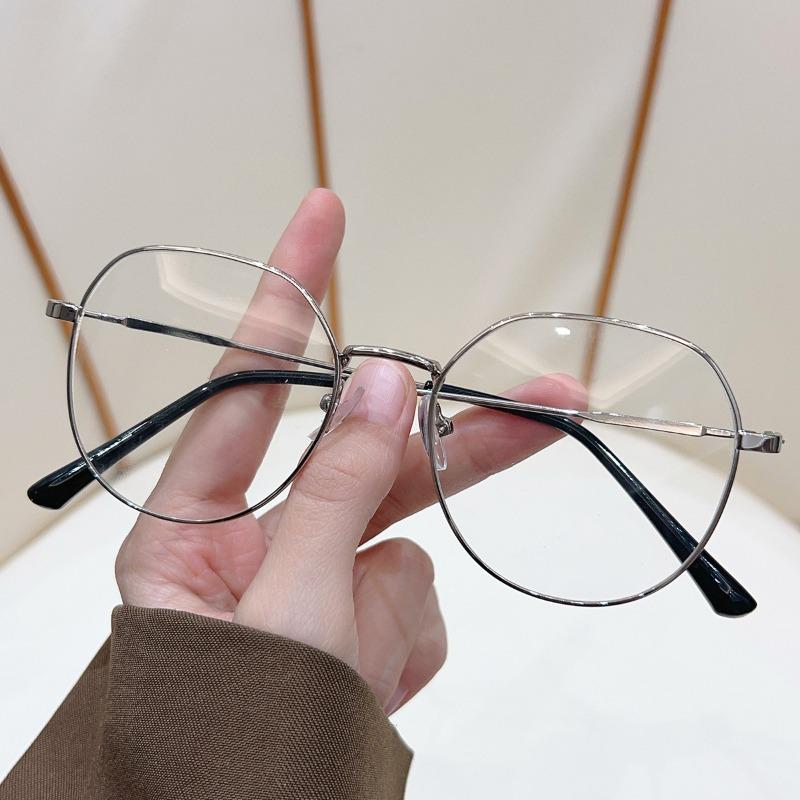 High-Quality Gold-Rimmed Myopia Glasses Stylish Round-Frame Unisex Ultra-Lightweight Blue Light Blocking Nearsighted Glasses