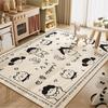 Children's Cartoon Velvet Rug - Absorbent, Non-Slip Floor Mat for Living Room and Bedroom