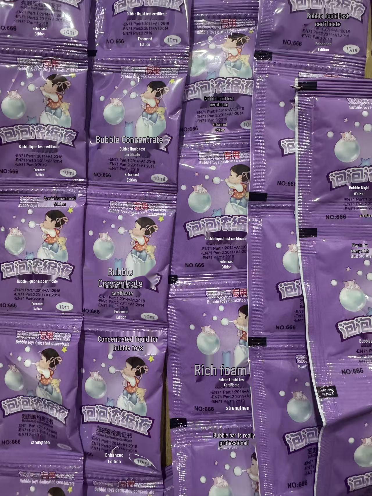 Kids Handheld Bubble Wand Toy with Bubble Concentrate