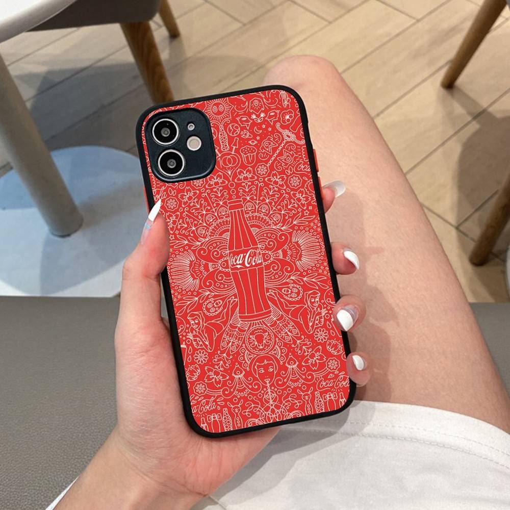C-Coca C-cola Vintage Logo For IPhone 15 16 Pro Max 11 12 13 14 XS XR X Plus 16E Matte Translucent Phone Cover