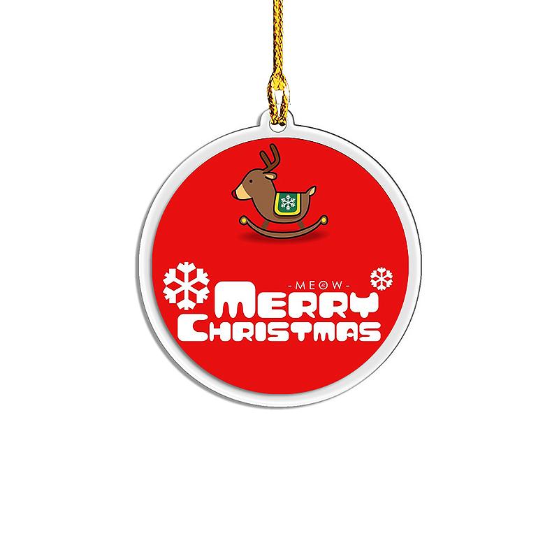 

1 шт. Акриловая новогодняя рождественская елка Happy Decor Decoration Ornament DIY Signs Gift Christmas Round Custon