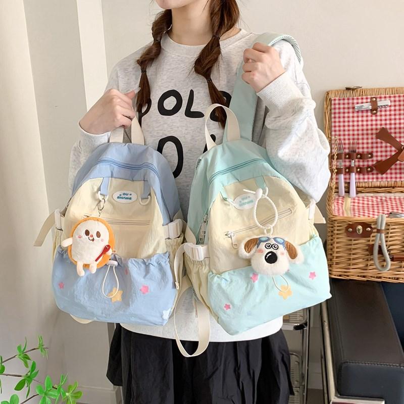 School bag new spring lazy large capacity backpack versatile sweet travel backpack cute college student high value school bag