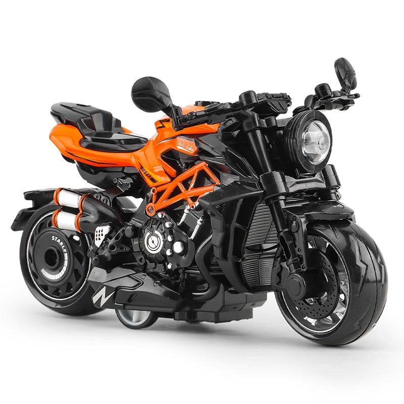 Trendy Mini Motorcycle Keychain Pendant: Cool Model Figurine Car Keyring Toy