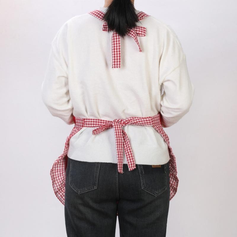 Fashion Bowknot Apron Adjustable Kitchen Cooking Aprons Women's Cake Apron with Pockets Halloween Mother's Day Gifts