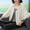 Women's Solid Color Hooded Knit Cardigan, Korean Style Batwing Sleeve, Short Single-Breasted Sweater Coat for Autumn/Winter 2021.