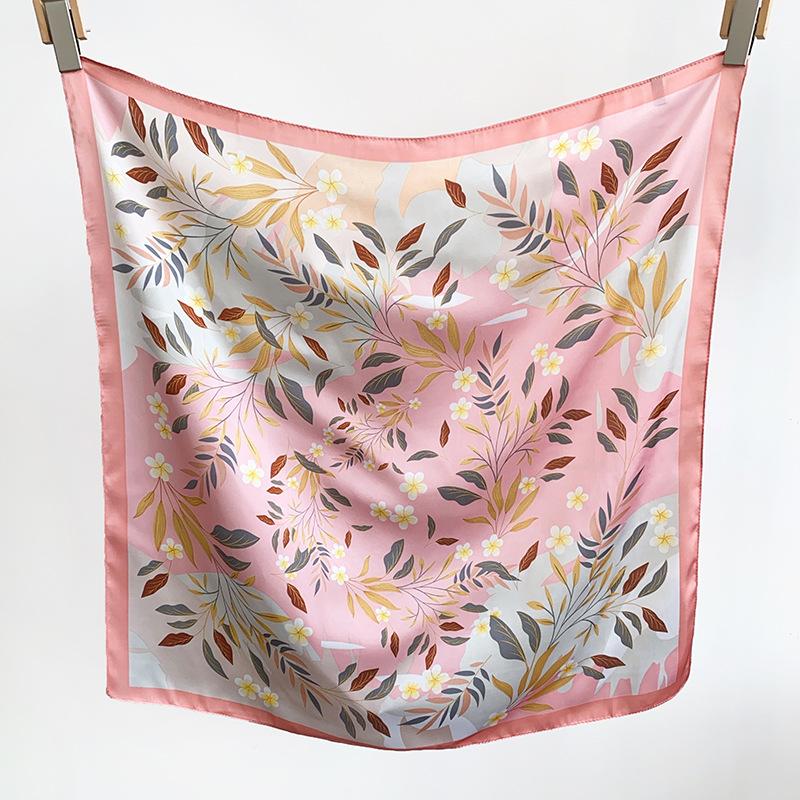 Korean Version of High-end Simulation Silk Scarf Women's Spring Summer New Fashion Light Luxury Versatile Decorative Square Scarf Shawl Scarf