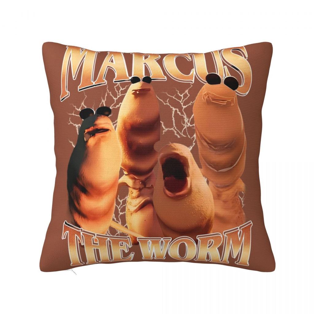 Marcus The Worm Robert Help 5861933095.6072 Square Pillow Cases Cushion Cover Custom Zippered Decorative Pillowcase For Home 18"