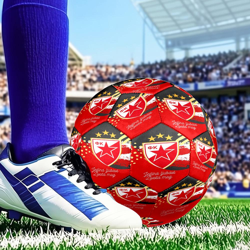 Crvena Zvezda Size 5 Soccer Ball, Suitable for Training and Matches, High-Elasticity, Wear-Resistant Material Gift for Fan