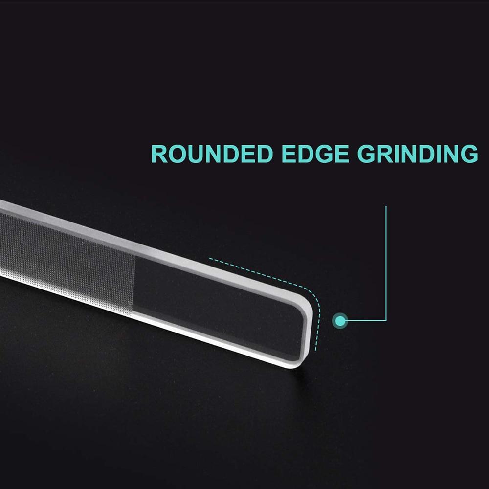 2pcs Nano Glass Nail Files Transparent Sanding Polishing Grinding Nail Buffer Durable File Nail Art Manicure Tool Mini Manicure