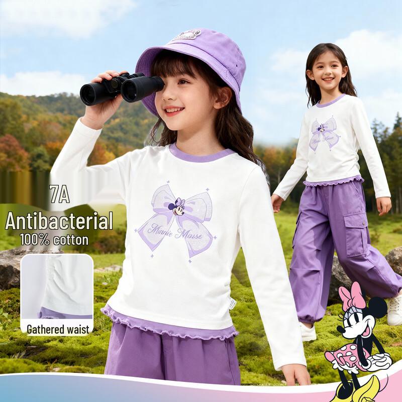 Disney Minnie Pure Cotton Anti-bacterial T-shirt for Girls 110