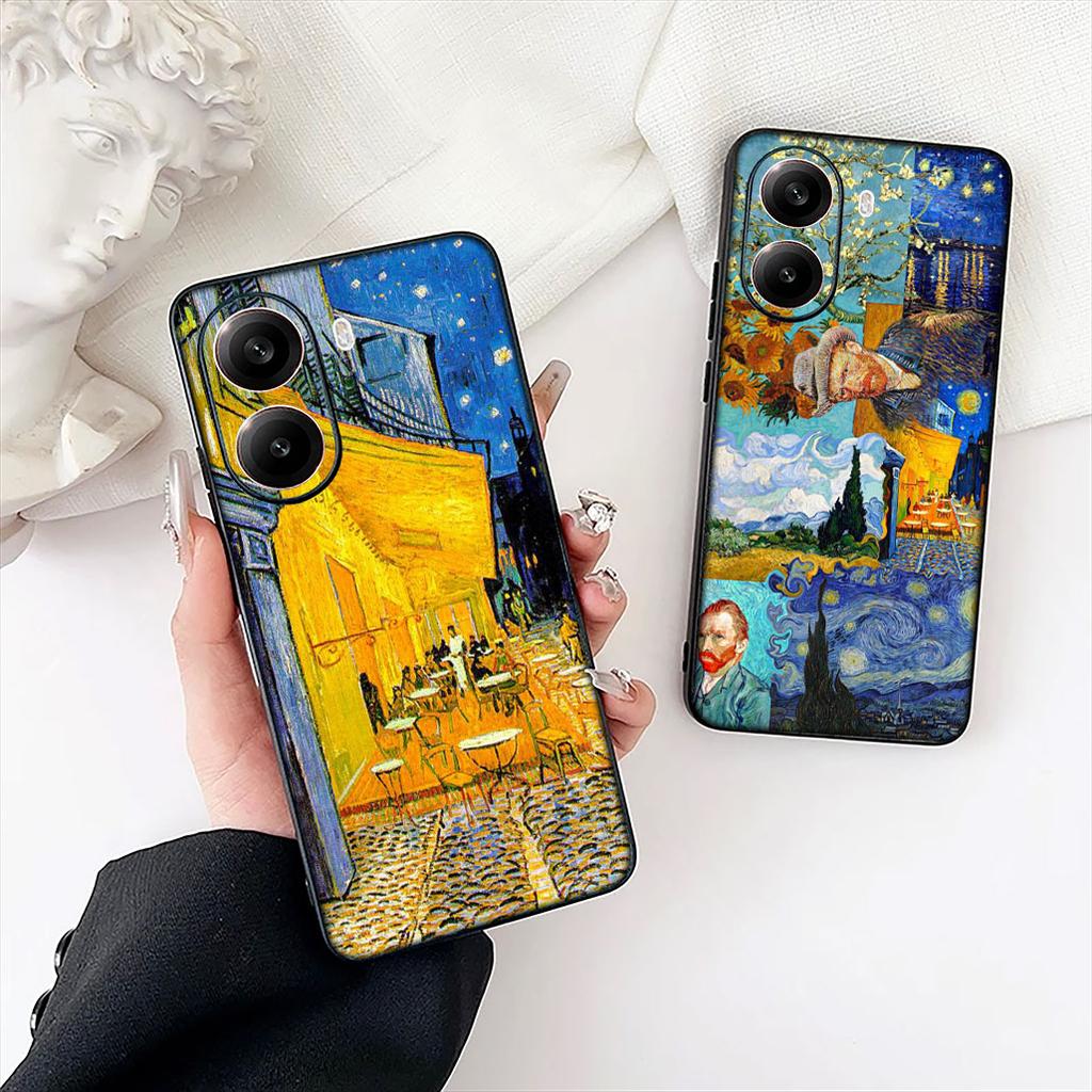 Van Goghs Starry Night Phone Case for Xiaomi Redmi Note 12 11 10 A3 Pro 10A 10C 12C Note12 5G Protective Cover