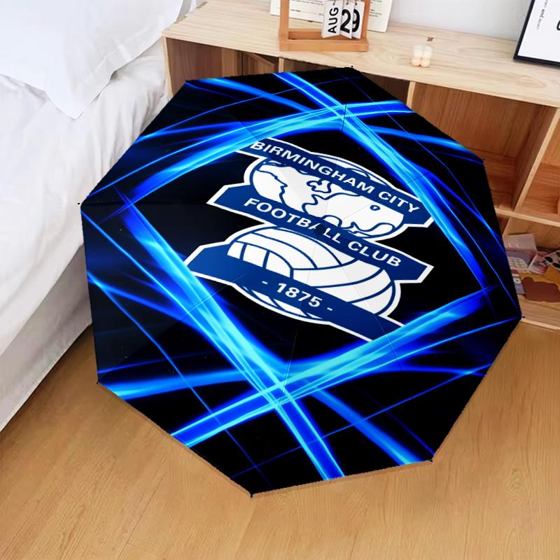 1PC Birming-ham Football Club Printed Umbrella Folding umbrella, automatic umbrella 8-Frame for Travel, camping Fan gifts Christmas Gifts