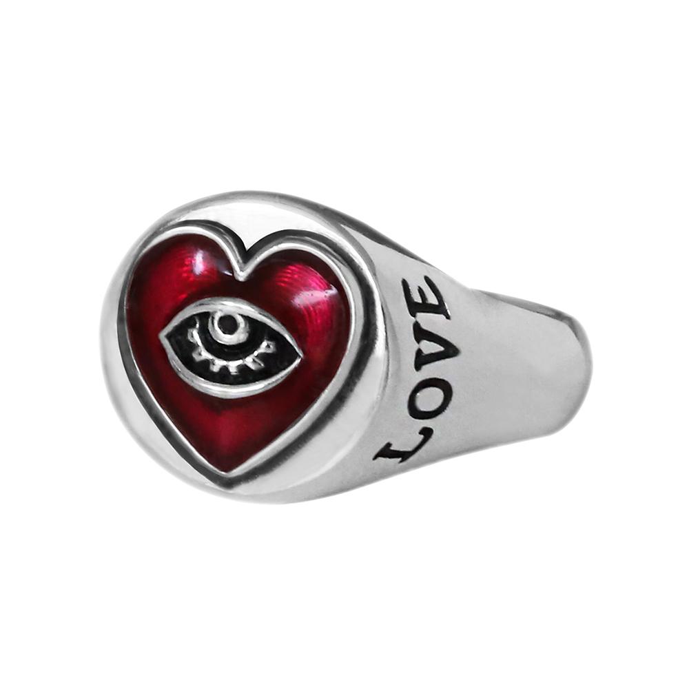 Anonymous Artisan Love Heart Eye Ring