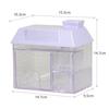 Transparent Desktop Storage Box Creative Small House Pen Holder Student Kawaii Stationery Cosmetic Organizer Rack Drawer Cute