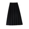Women's Autumn-Winter White Wool Midi Skirt: High Waist, A-Line with Tassel Detail