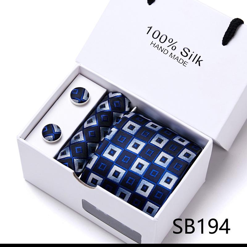 New Men'S Tie Set Gift Box 5-Piece Set Group Tie Business Dress Tie