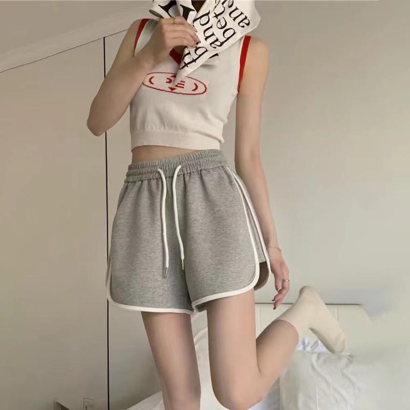 Summer Fashion Casual Bottoms Shorts Women Candy Color Breathable Plus Size Shorts Casual Lady Elastic Waist Sports Short Pants