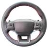 Hand-stitched Non-slip Black Perforations Leather Car Steering Wheel Cover For Ford Explorer -
