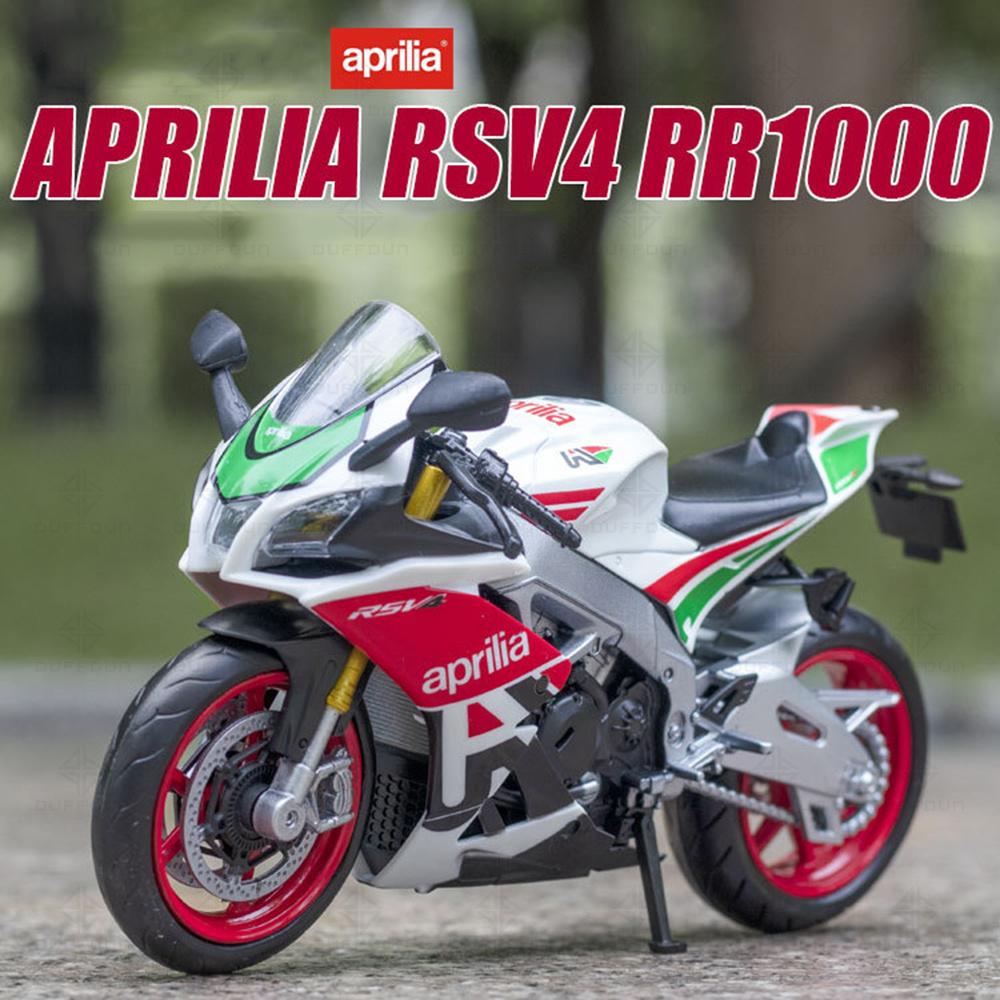 1/12 Alloy Diecast Aprilia RSV4 RR1000 Motorrad Spielzeugauto Modell Autobike Shork-Absorber Off Road Autocycle Spielzeug Geschenk Sammlung