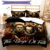 3-teiliges Halloween-Horror-Bettwäscheset Bettbezug Verschluss Enthält 1 Bettbezug & 2 Kissenbezüge, Weich und Bequem für Alle Jahreszeiten.
