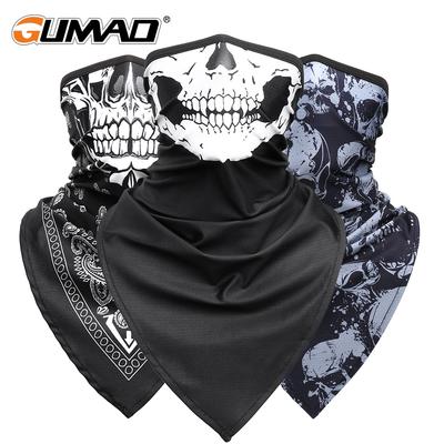 Ademende Sport Schedel Gezicht Bandana Half Bedrukt Masker Ski Herbruikbare Koker Sjaal Vissen Wandelen Hardlopen Nekwarmer Cover Mannen Vrouwen