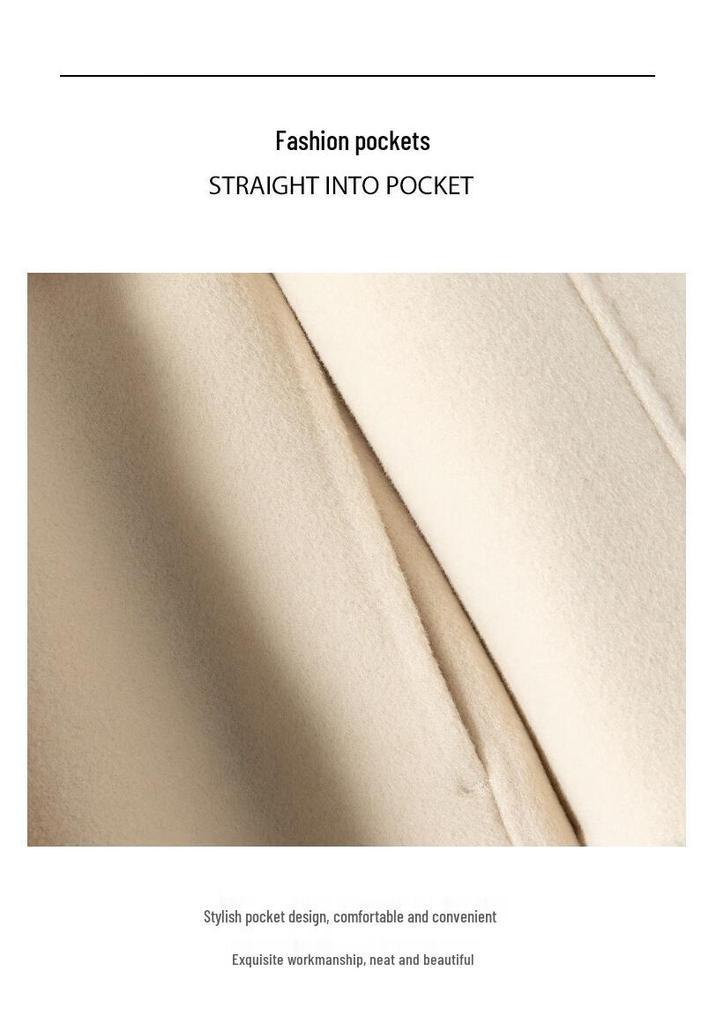 Women's Minimalist Wool-Cashmere Tie-Waist Long Coat