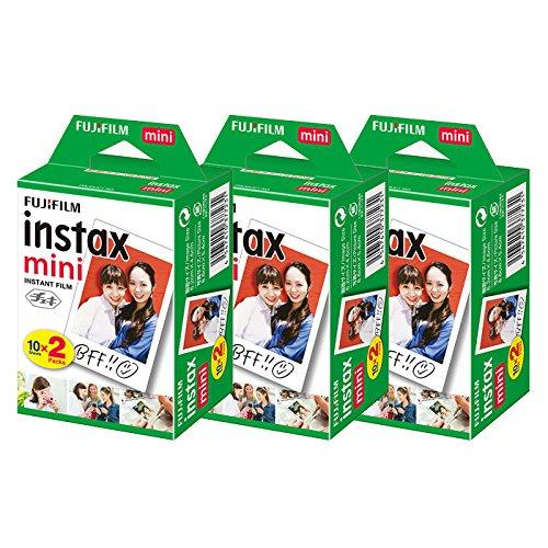 Fujifilm Instax Mini Color Film, JP2 (20 sheets per pack) x 3 packs [60 sheets per pack], Multicolor