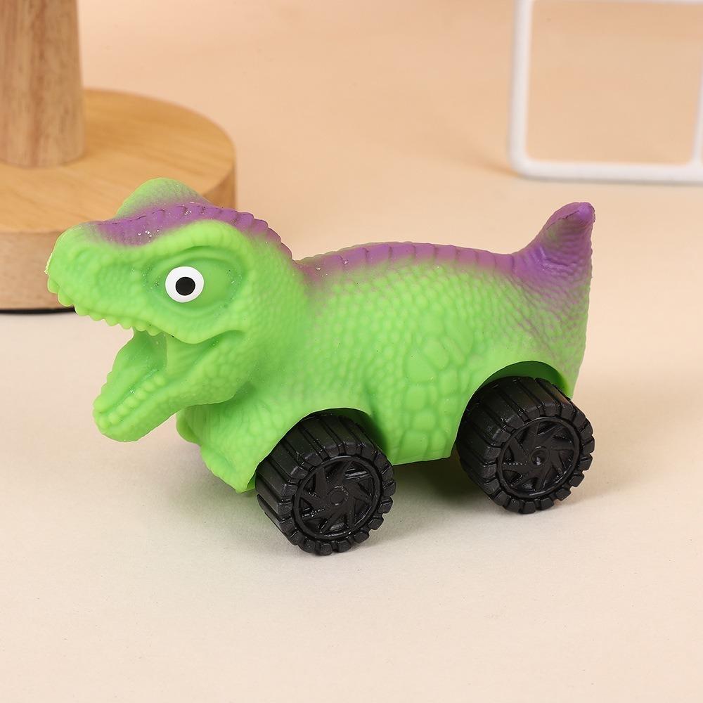 Stretchable Car Cartoon Fidget Toy with Wheel Cute Pinch Toy Dinosaur Squeeze Toy Kids Tricky Doll