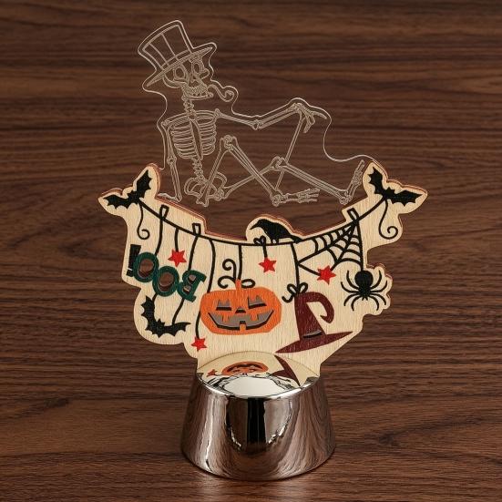 Halloween Pumpkin Night Light, Creative Jack O Lantern LED Lamp, Spooky Table Decor for Party Valentine Gift
