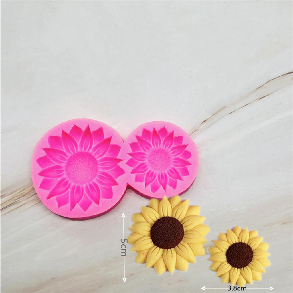 Sunflower Daisy Flower Craft Silicone Mold Epoxy Car Air Outlet Mold Resin Casting Pendant Mold Suitable for Diy Crafts