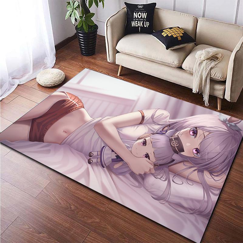 Sexy Anime Girl Carpet Game Room Party Super Cool Rug Anime Room Decor BIKINI PARTY Mat Halloween Mat Picnic Mat Yoga Mat