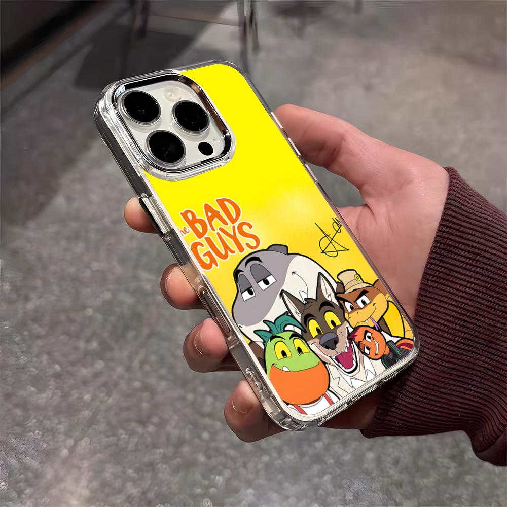 

T-Чехол для телефона «Злодеи» Для IPhone 17 Air 16 E 15 14 13 12 11 Plus Pro Max Гальванизированный Прозрачный Мягкий Чехол iPhone 15 Pro