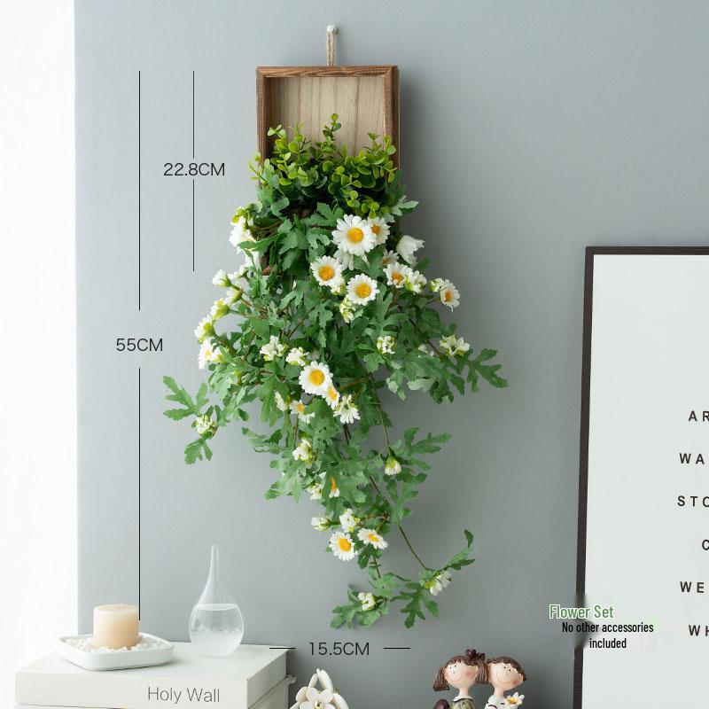 Stylish Daisy Pendant Faux Flower Vine for Indoor Wall Decoration and TV Background