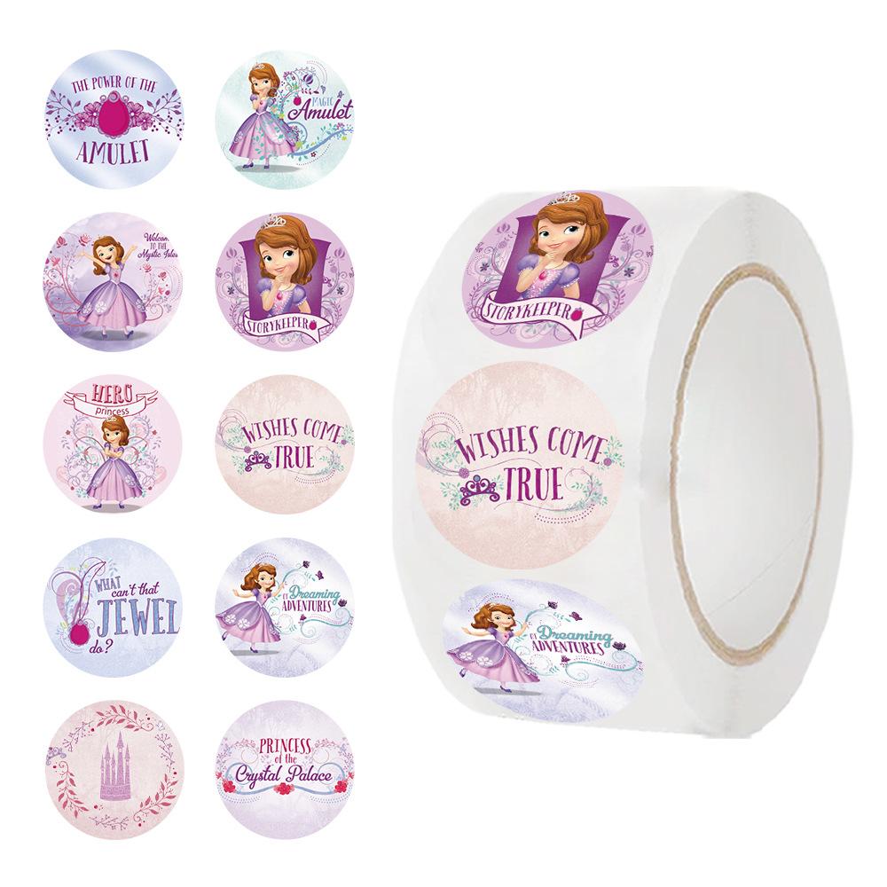 

500 шт./рулон Лента-наклейка Sophia Roll Материал для блокнота Декоративная наклейка для запечатывания конвертов