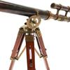 Double Barrel Victorian Brass Telescope On Triode Stand – 35.56 Cm, Antique Replica