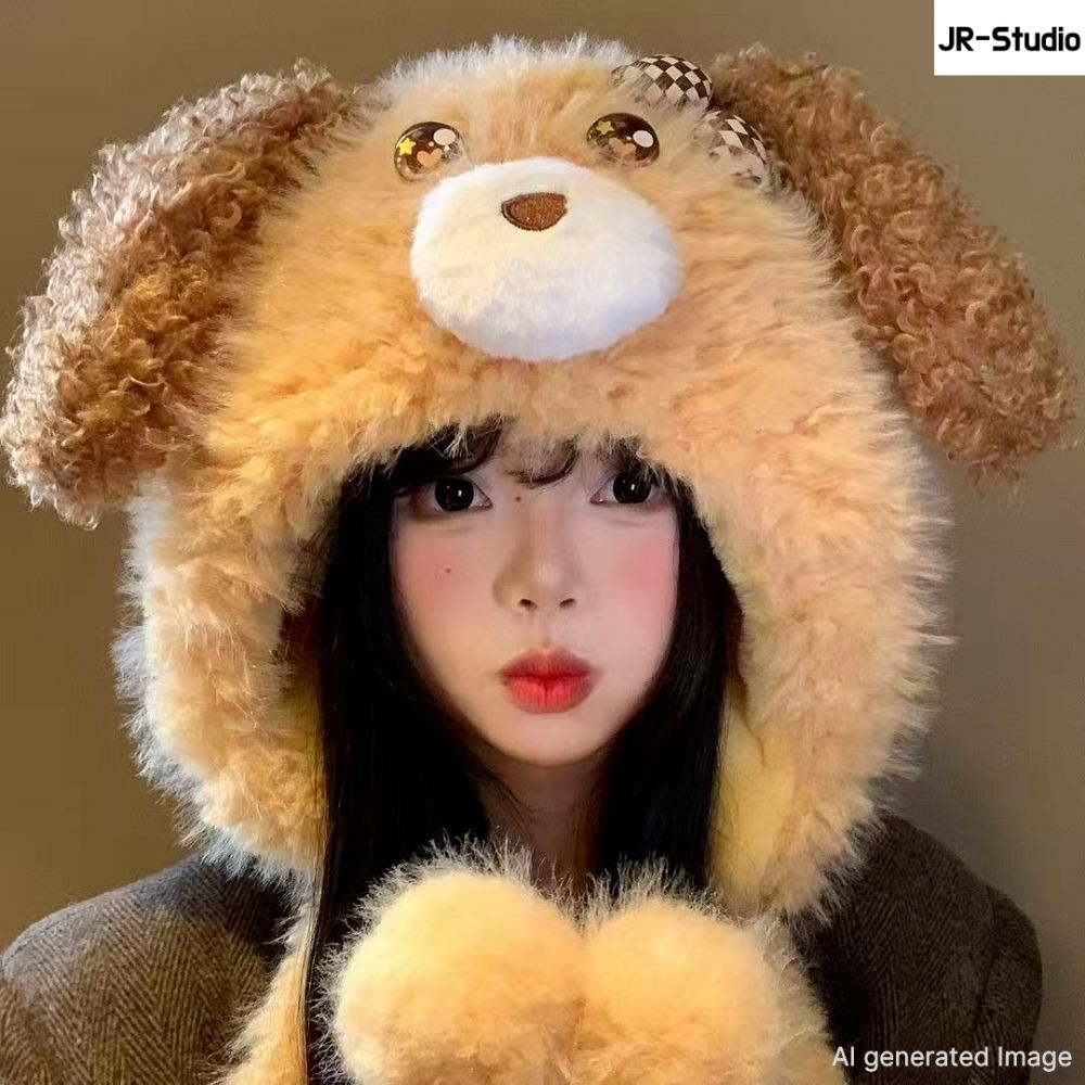 Winter Knit Trapper Hat Fleece Lined Thickened Earflap Beanie Windproof Warm Cold Weather Cap