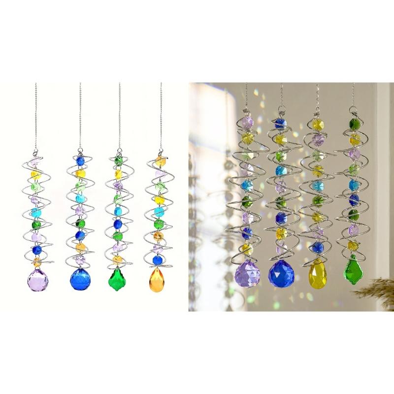 3D Tailwinds Rotating Crystals Ball Suncatchers Rotating Stabilizers Hangings Decorations for Window Tree Wall Indoor Outdoor