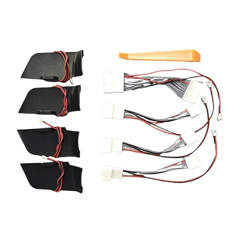 LED Blue Inner Door Bowl Ambient Light Frame For Toyota RAV4 2019-2024, Handle Armrest Atmosphere Lighting