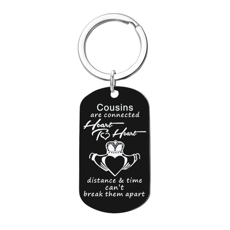 

1 шт. кузены соединены сердцем с сердцем персонализированное ожерелье/подвески брелок из нержавеющей стали Рождественский подарок
