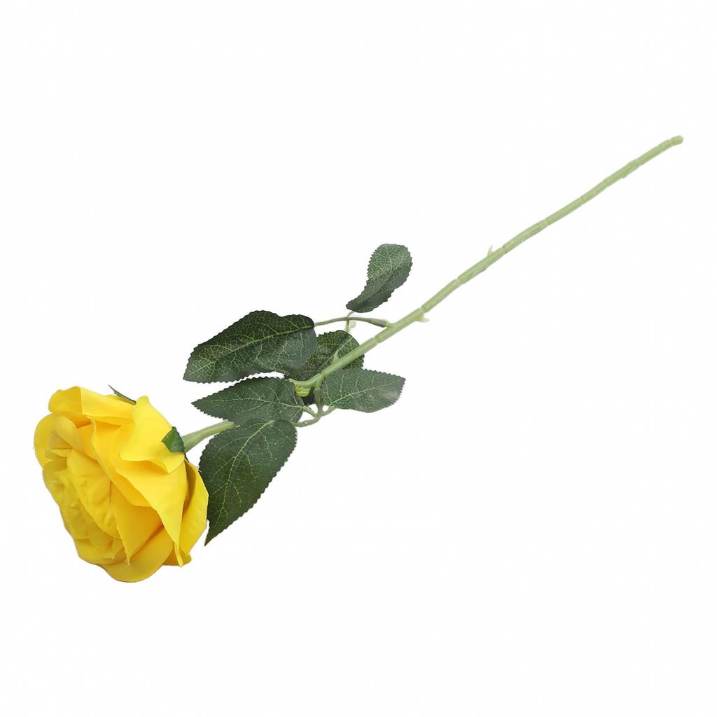 Realistic Single Rose Artificial Flower for Living Room and Event Arrangement