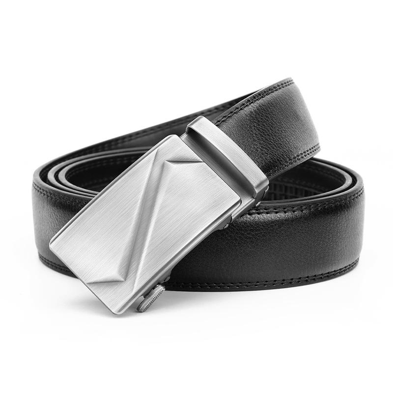 Men'S Belt Men'S Leather Automatic Buckle Cowhide Belt Men'S Versatile Casual Business Belt
