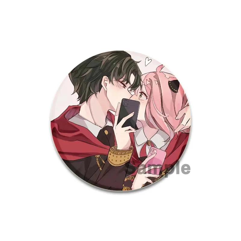 32/44/58mm SPY X FAMILY Enamel Pin Cute Anime Brooches Anya Forger Damian Lapel Pins Cartoon Badge Backpack Hat Jewelry Accessories Gift