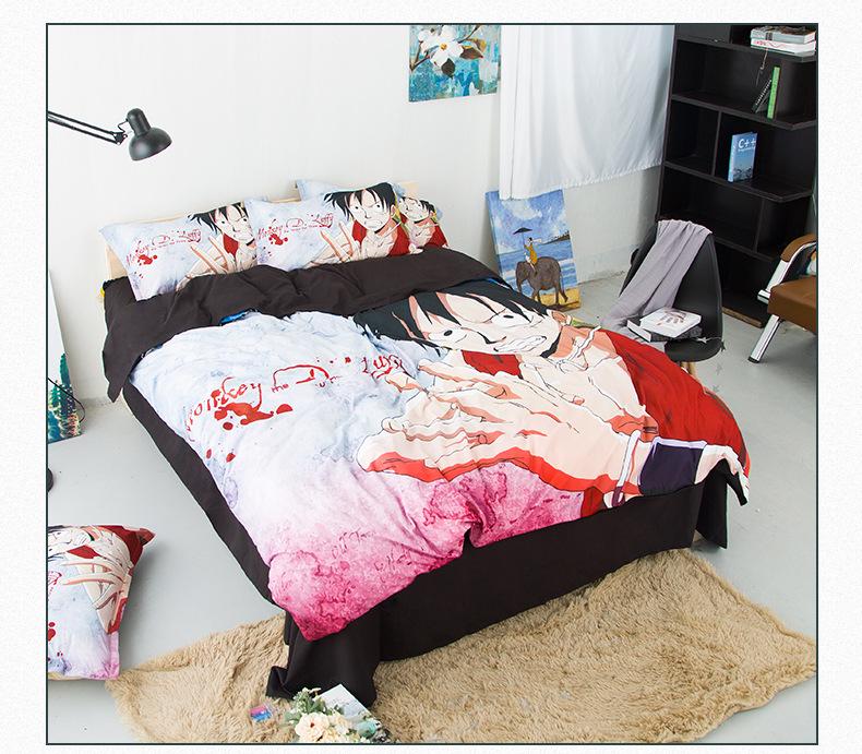 Australian Cotton Anime Cartoon Print Duvet Cover, Double Size for Dormitory Boys, 1.5m Brushed Fabric