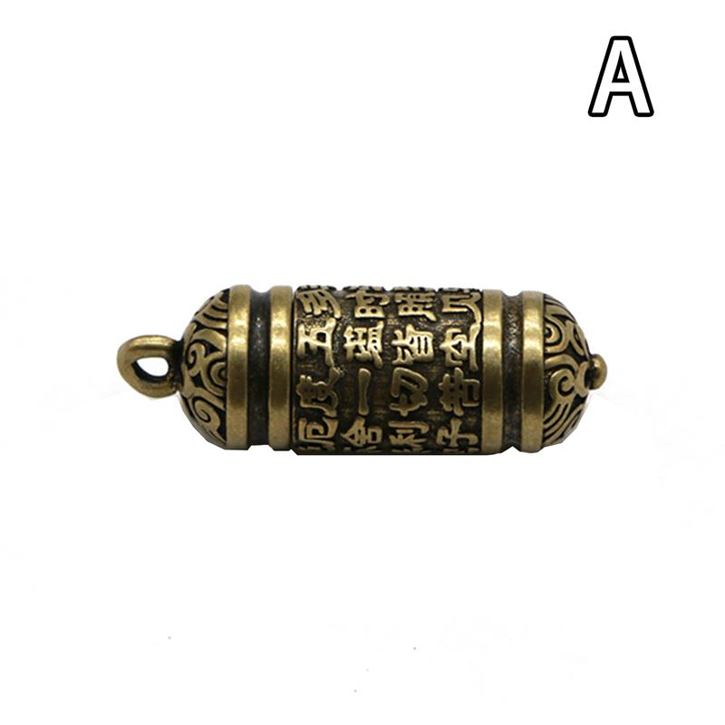 Tibetan Buddhism Chinese Sutra Bottle Car Key Chain Pendants Jewelry Lucky