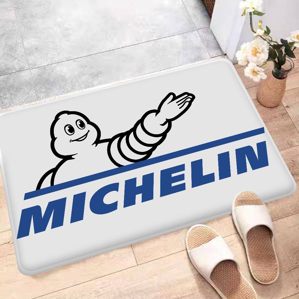 M-Michelins Logo Bathroom Mat Anti-slip Absorb Water Long Strip Cushion Bedroon Mat Hotel Decor Mat