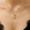 Zircon Moon Sun Pendant Necklace for Women Men Exquisite Collarbone Chain Vintage Simple Hiphop Punk Versatile Jewelry Gift 2026