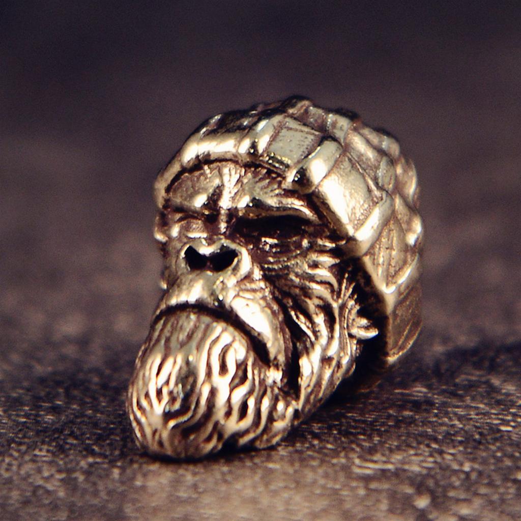 Handmade Brass Gorillas Pendant with Woolen Hat Keychain Accessories Jewelry Making Component for Fashion Enthusiasts