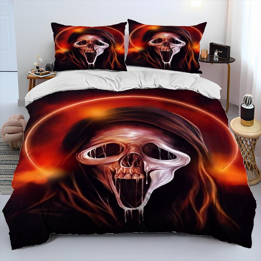 

Horror Movie Character Chucky Saw Comforter Bedding SetDuvet Cover Bed Set Quilt Cover PillowcaseKing Queen Size Bedding Set 220*240cm 3pcs