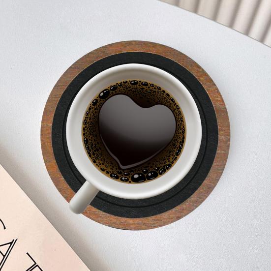 Drinks Absorbent Non-Slip Coaster Set Protect Tabletop from Stains Scratches