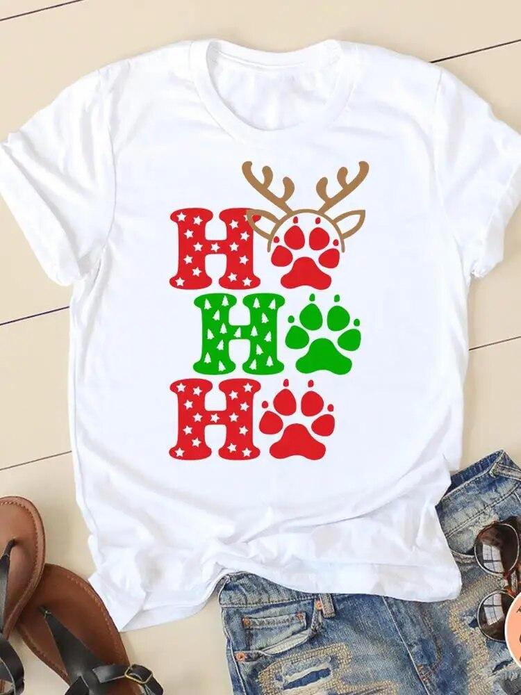 

Винный тренд, милая женская одежда 90-х годов с принтом и круглым вырезом, новогодняя футболка с рисунком, рождественская модная женская повседневная женская рубашка, футболка 3XL белый